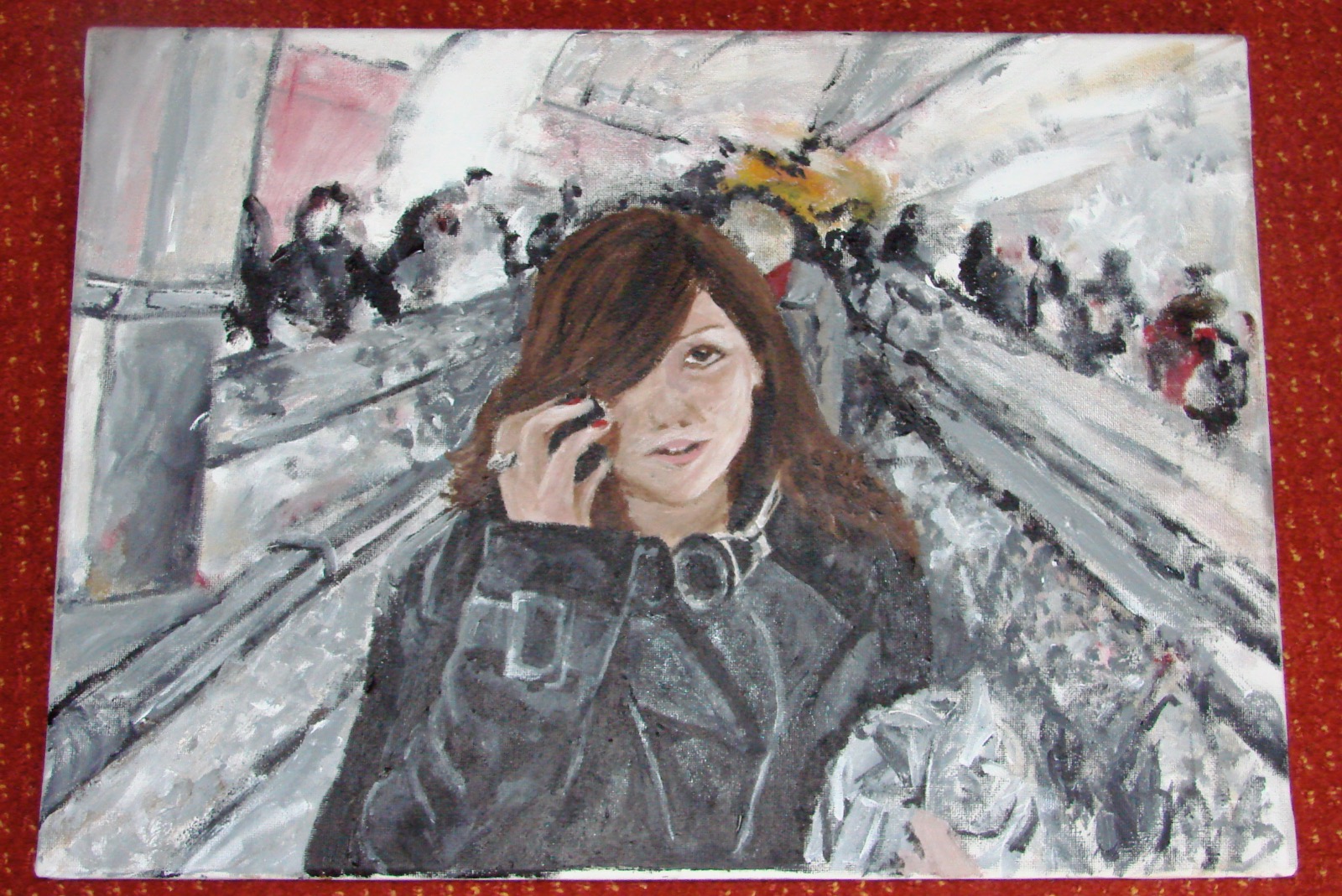 Original artwork titled Metro Girl by Kris Oliver