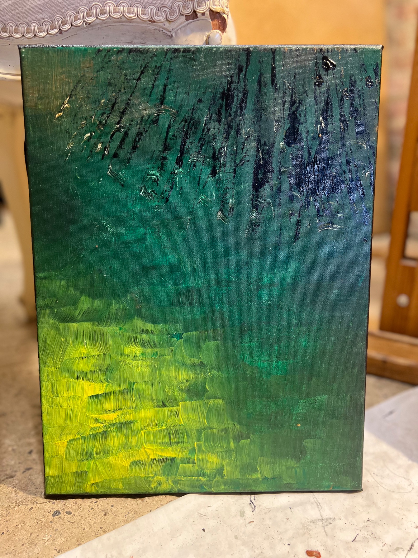 Original artwork titled Green morning by Kris Oliver