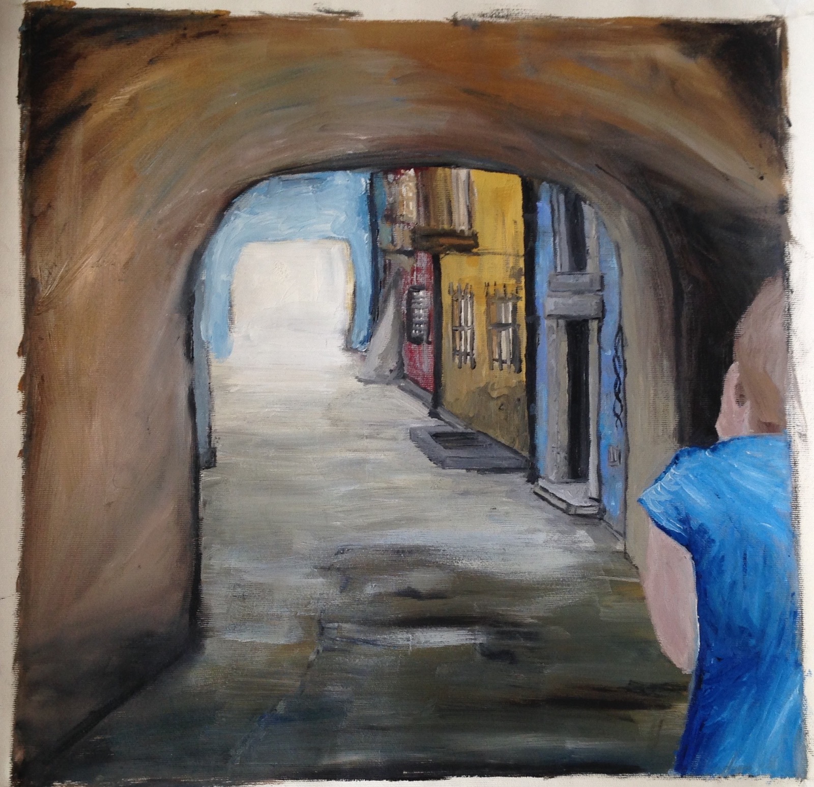 Original artwork titled Warsaw Alley by Kris Oliver