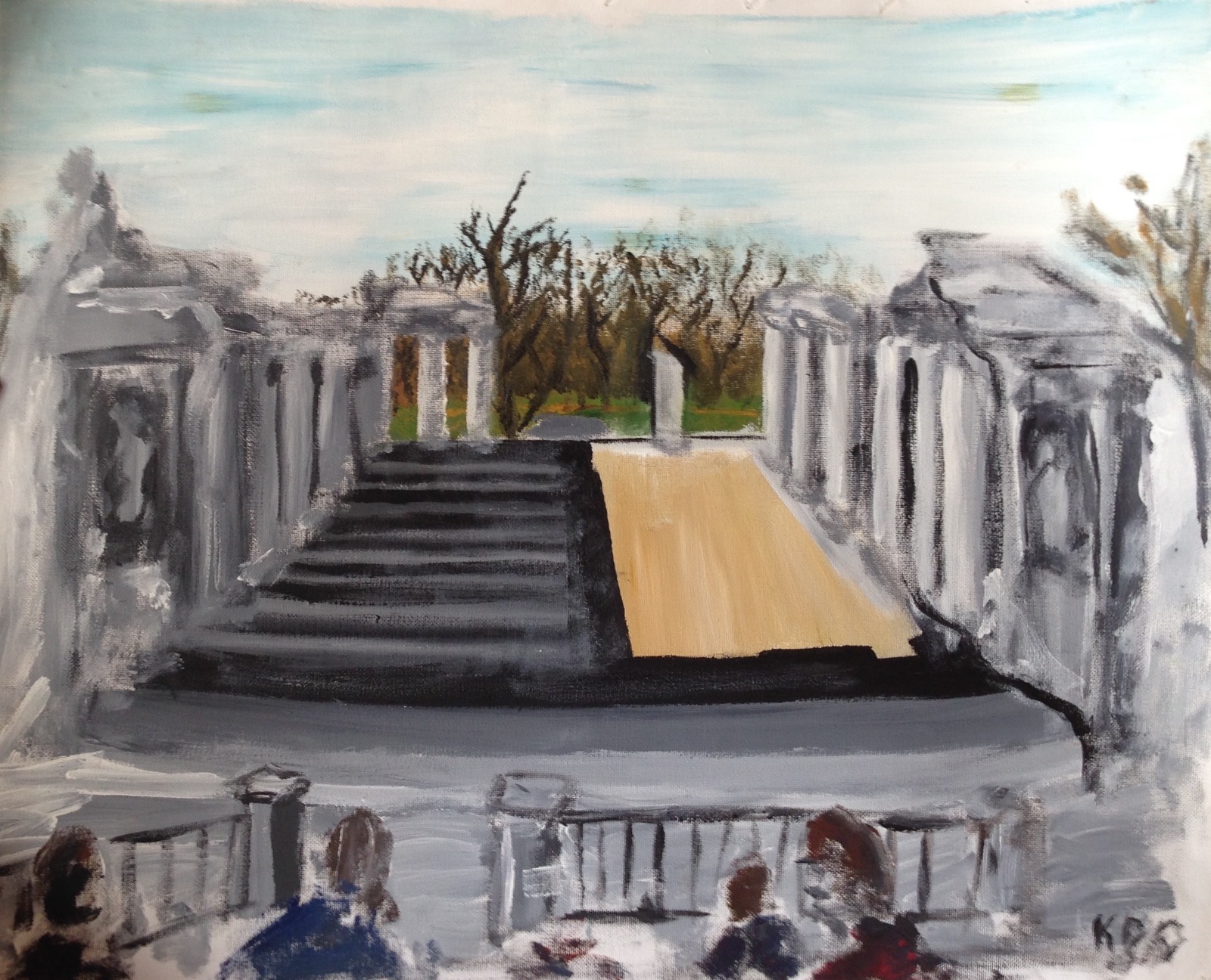 Original artwork titled Warsaw Stage by Kris Oliver