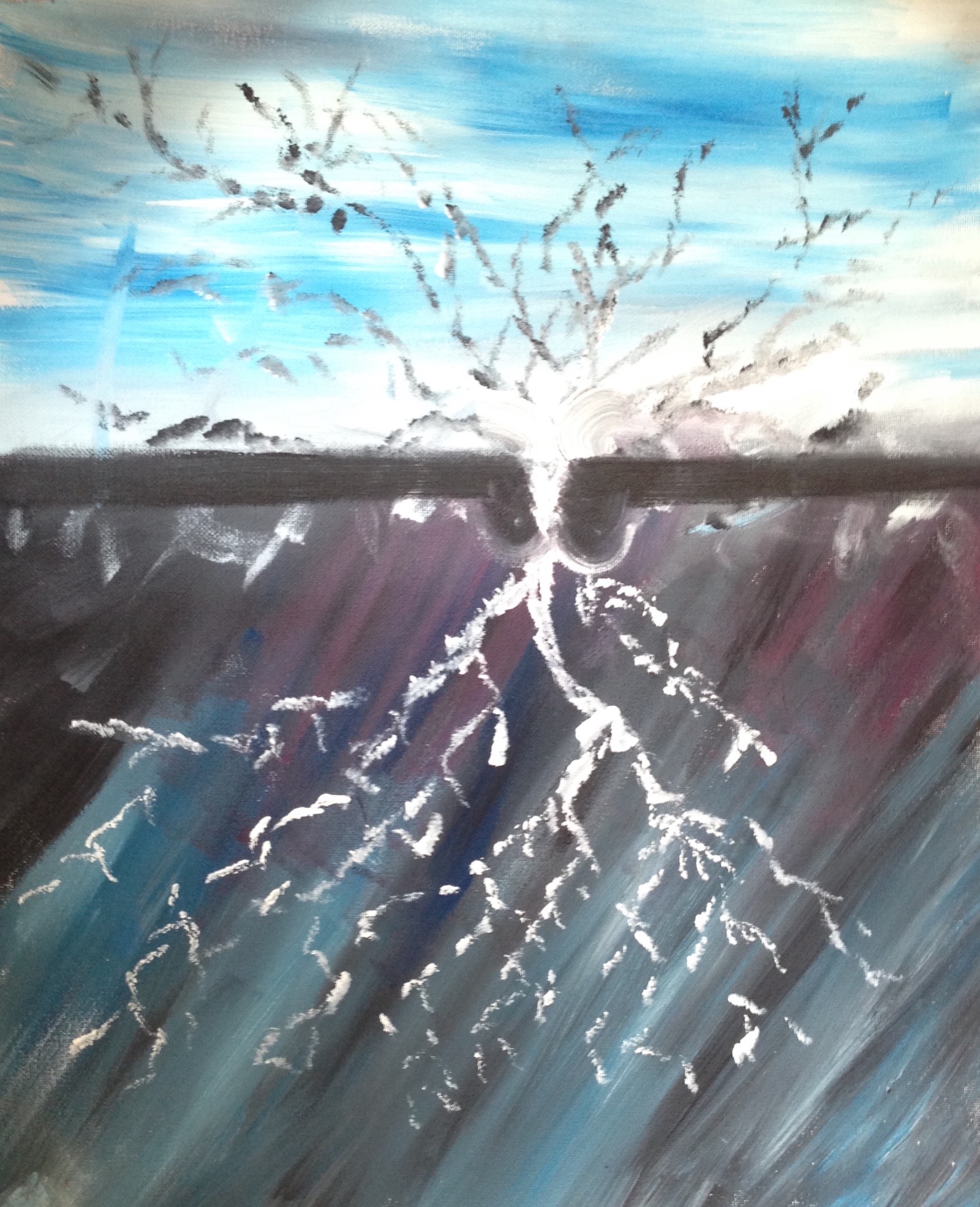 Original artwork titled Roots we don’t see by Kris Oliver